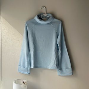 Anthropologie Baby Blue Bell Sleeve Turtleneck